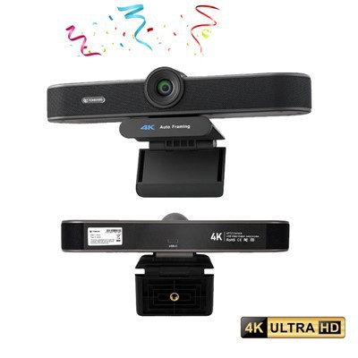 USB 4K HD Webcam nrog Built-in Speaker rau Mac thiab Chav Sib Tham