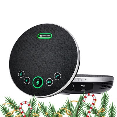 Portable USB Wireless Bluetooth Conference lub rooj sib tham Microphone thiab BT Speaker